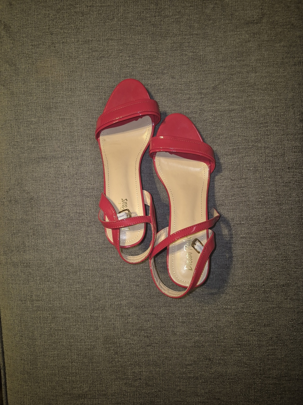 Dream Pairs Red Open-Toe Heel Sandals